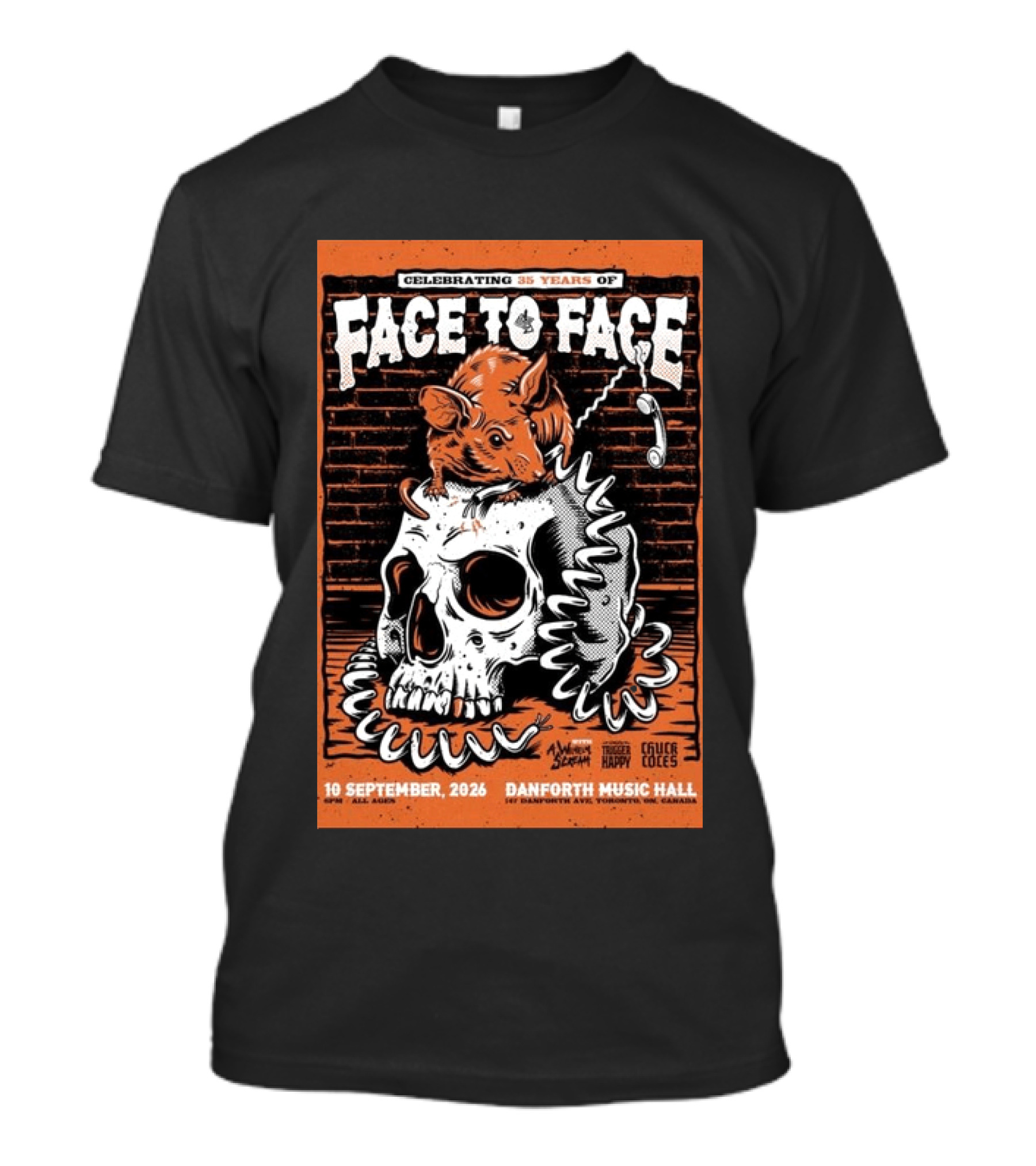 Celebrating 35 Years Of Face To Face In Toronto Sept 10 2026 Danforth Music Hall T-Shirt