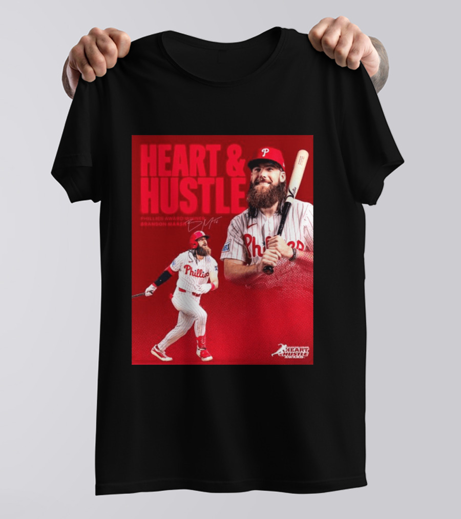 Philadelphia Phillies Heart & Hustle Award Winner Brandon Marsh T-Shirt