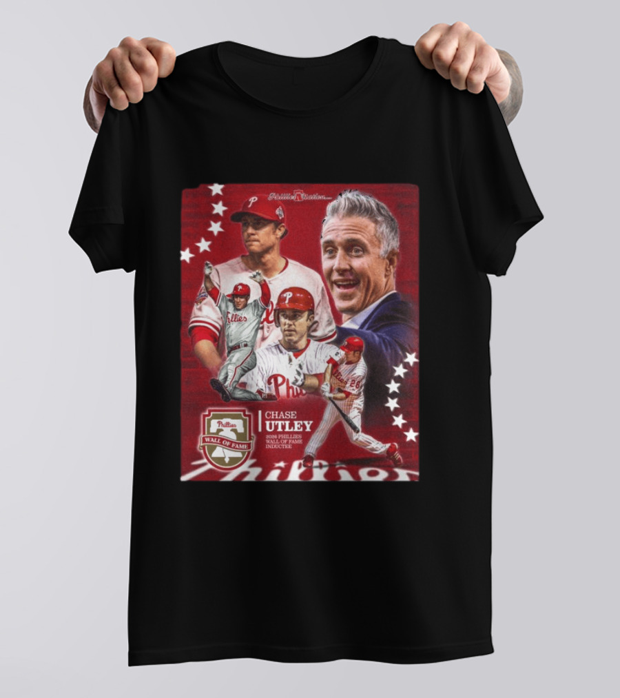 Phillies Nation Chase Utley 2026 Wall Of Fame Inductee Phillies T-Shirt