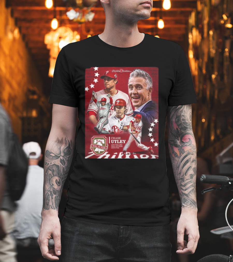 Phillies Nation Chase Utley 2026 Wall Of Fame Inductee Phillies T-Shirt