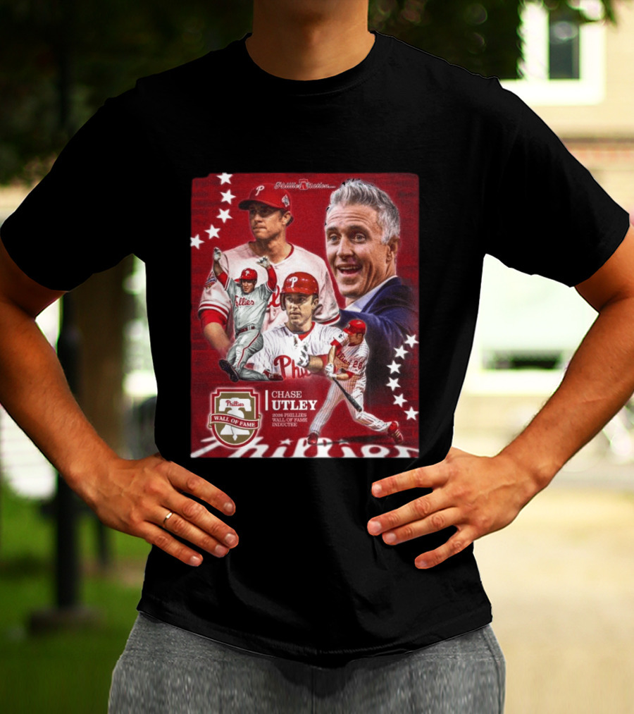 Phillies Nation Chase Utley 2026 Wall Of Fame Inductee Phillies T-Shirt