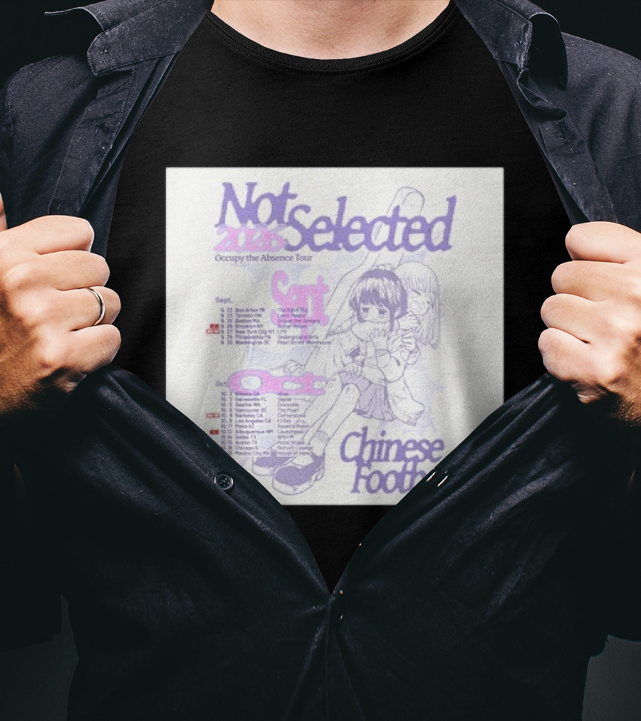 Not Selected 2026 Occupy The Absence Tour Chinese Football Anime T-Shirt