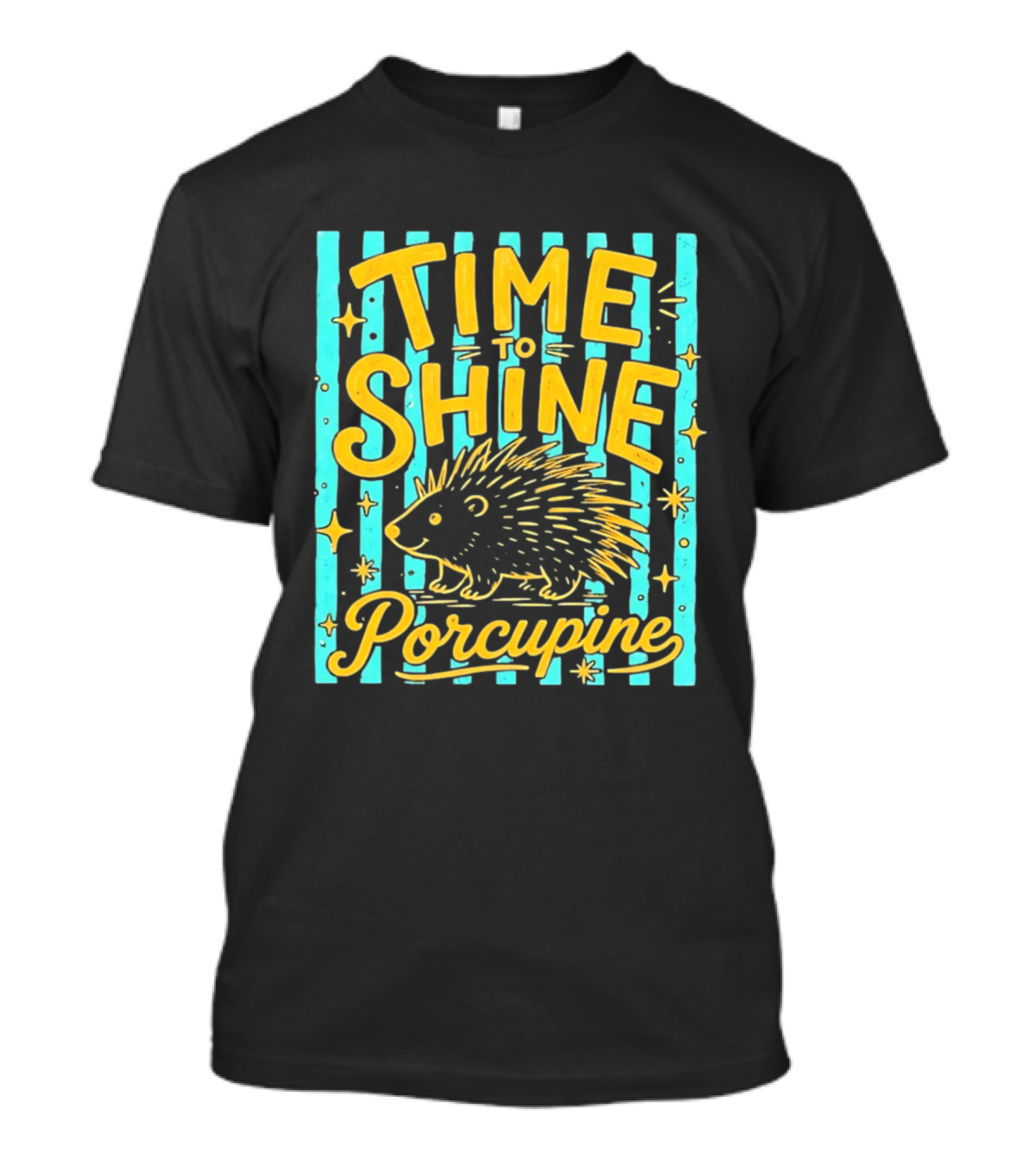 Time To Shine Porcupine Bright Animal Nature T-Shirt