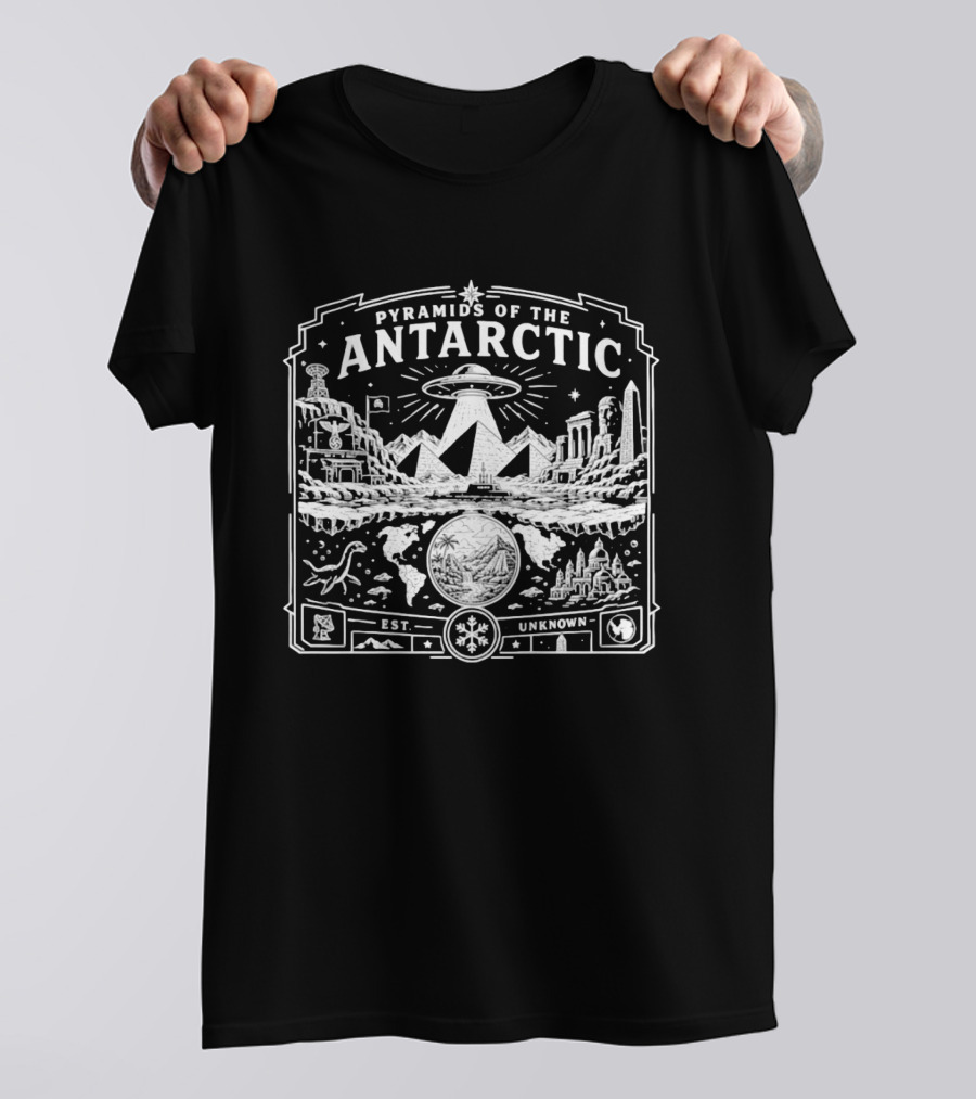 Pyramids Of The Antarctic UFO Ancient Ruins Est Unknown Antarctica T-Shirt