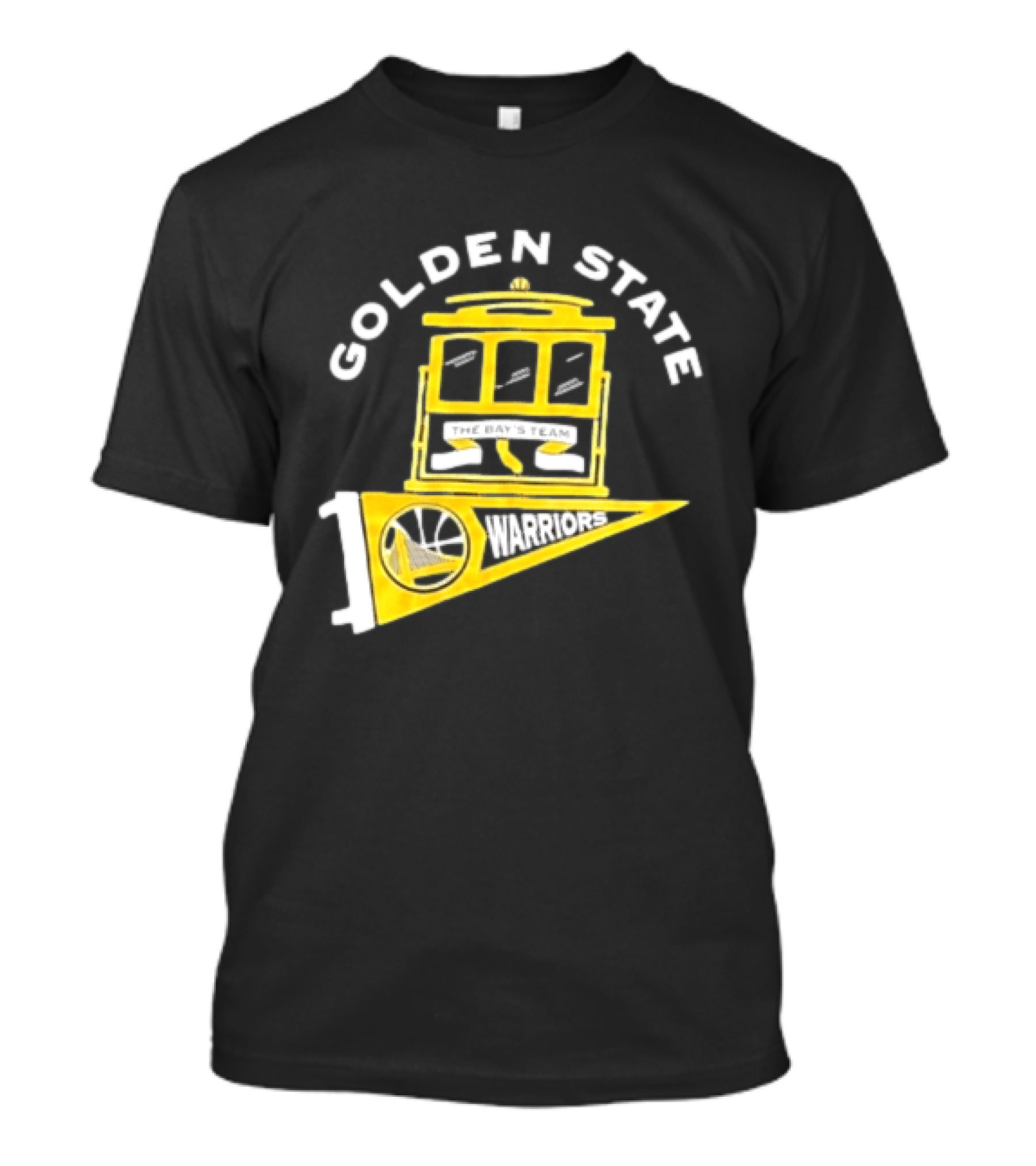 Golden State Warriors The Bays Team Warriors Banner And Cable Car T-Shirt