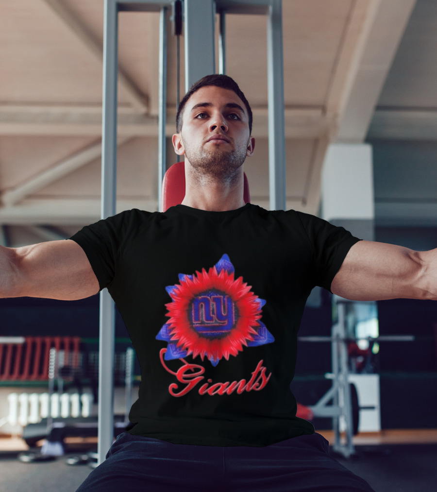New York Giants Football Sunflower NY Giants T-Shirt