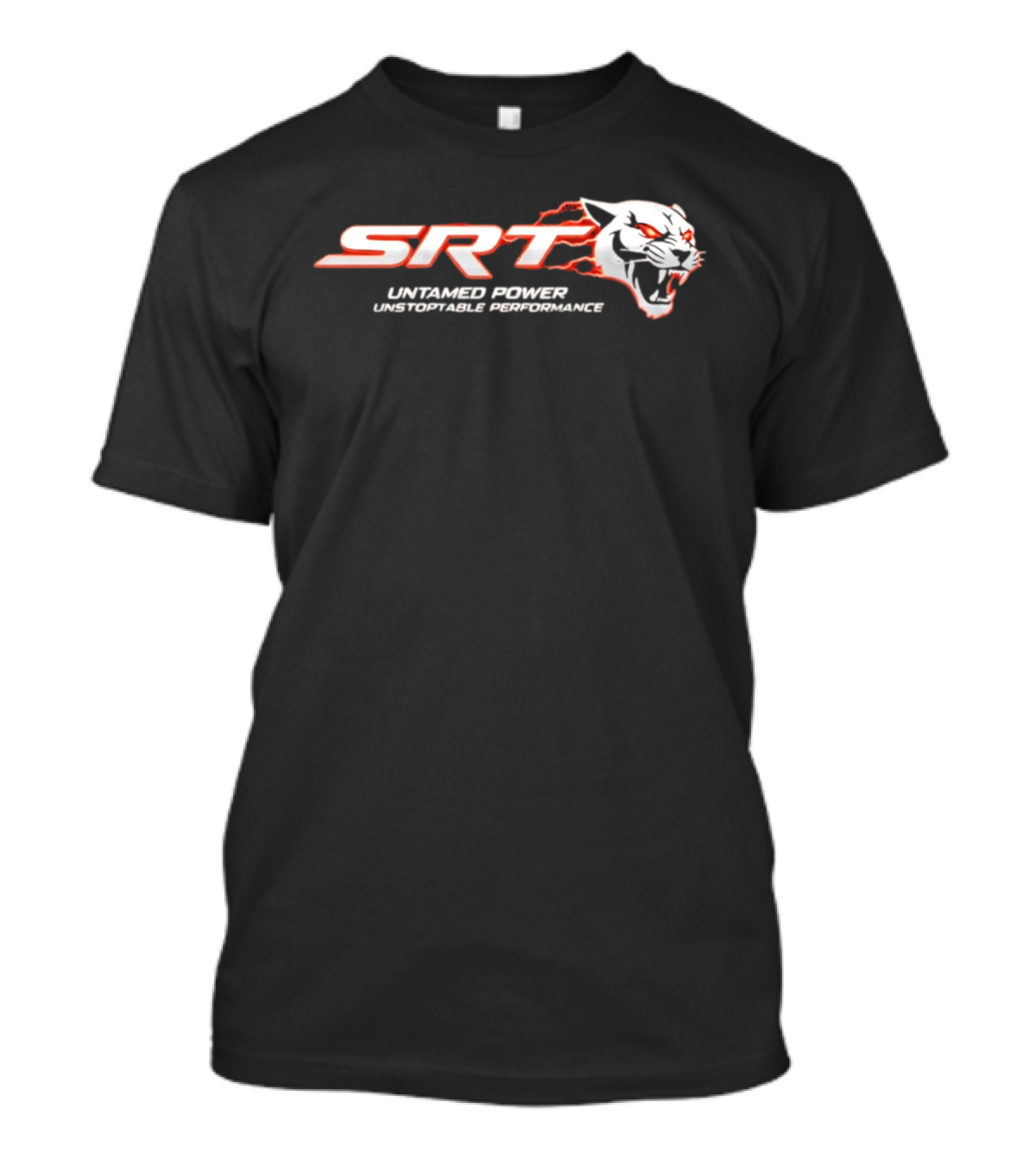 SRT Untamed Power Unstoppable Performance White Roaring Panther T-Shirt
