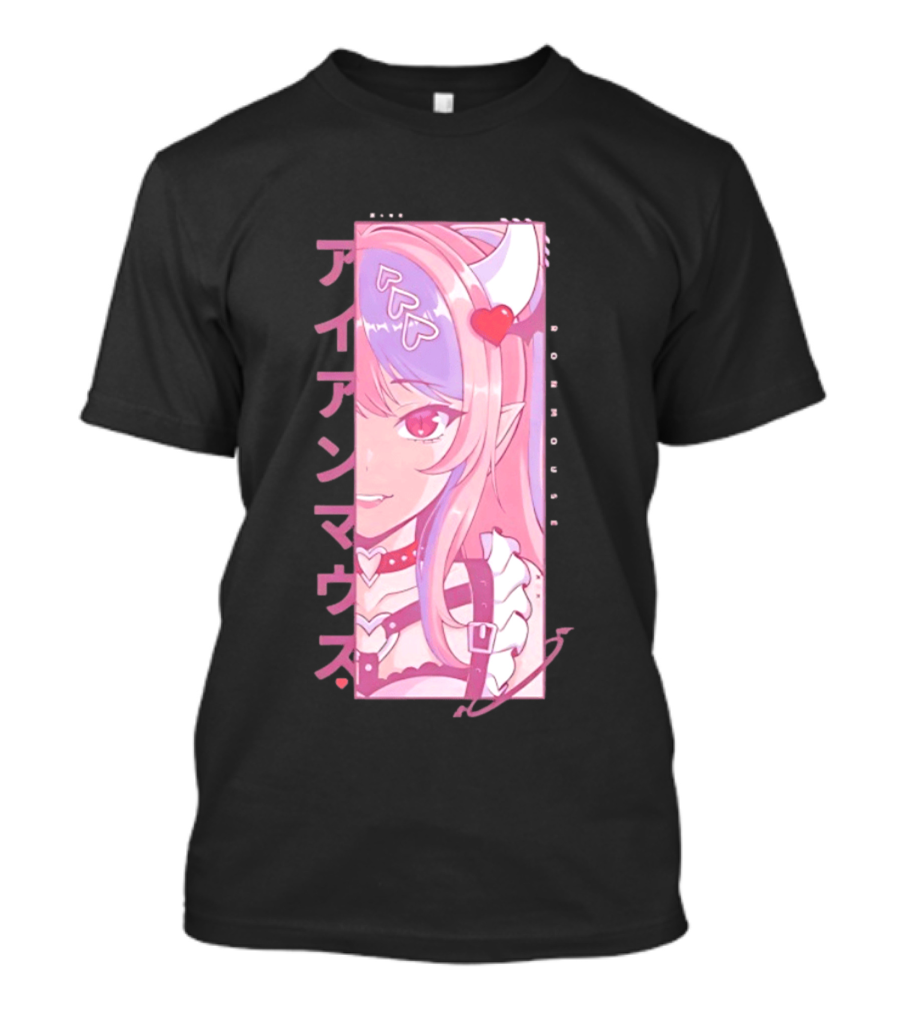 Ironmouse VTuber Kawaii Anime Katakana Panel T-Shirt