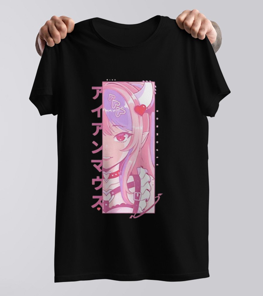 Ironmouse VTuber Kawaii Anime Katakana Panel T-Shirt