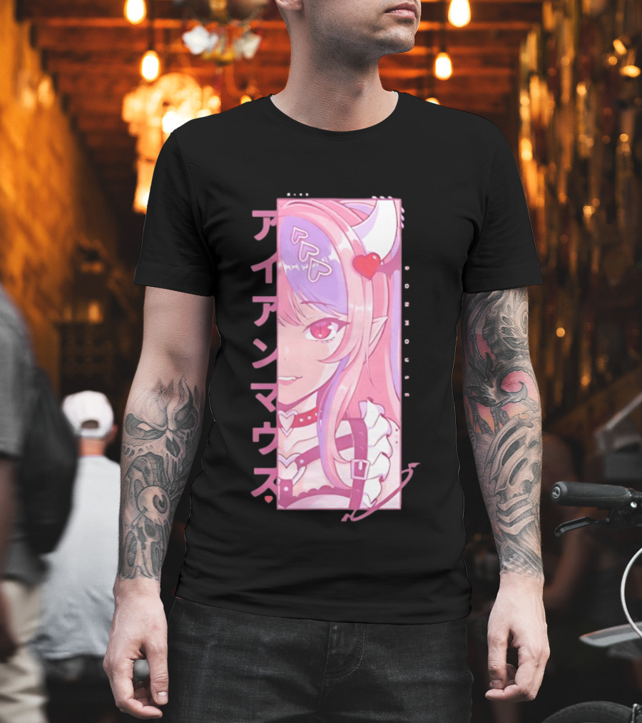 Ironmouse VTuber Kawaii Anime Katakana Panel T-Shirt