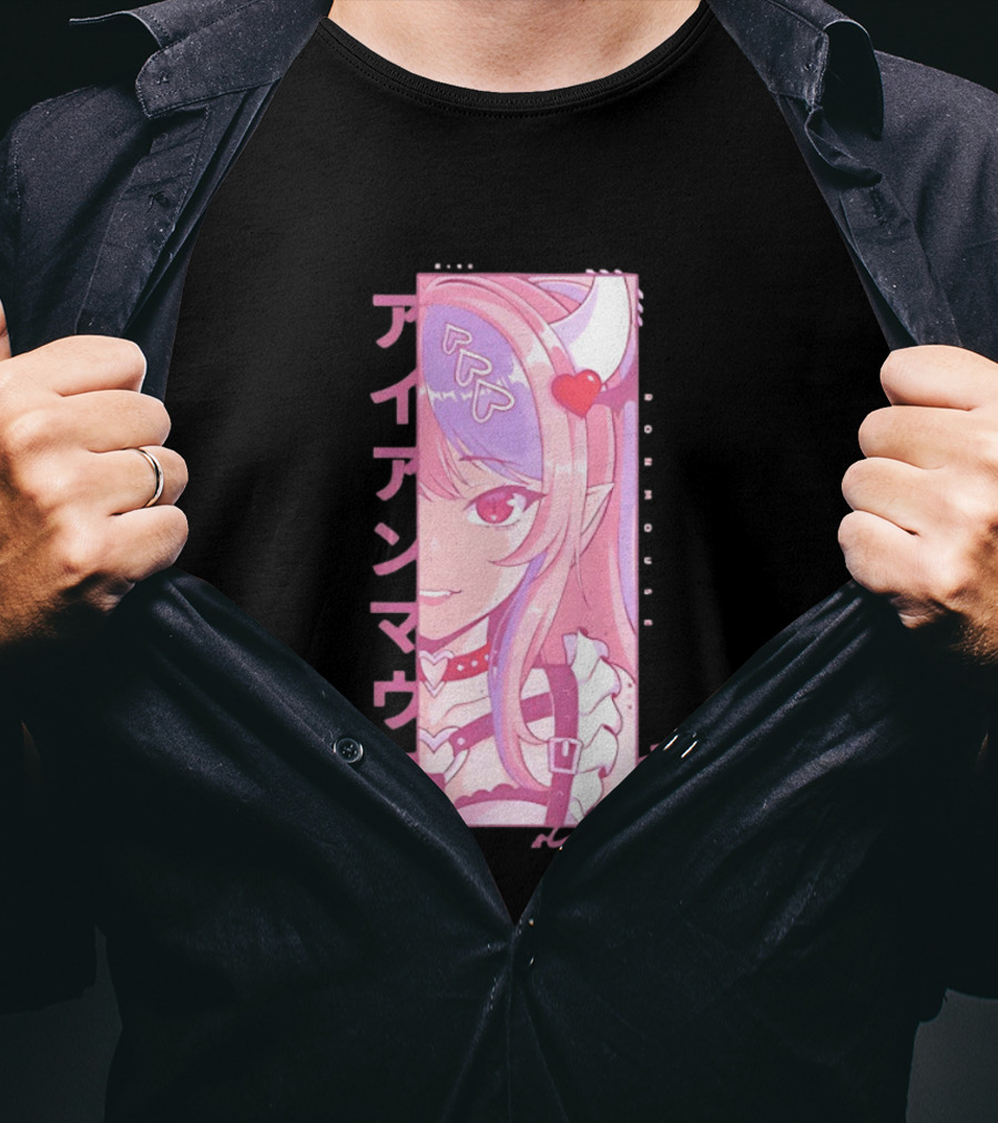 Ironmouse VTuber Kawaii Anime Katakana Panel T-Shirt