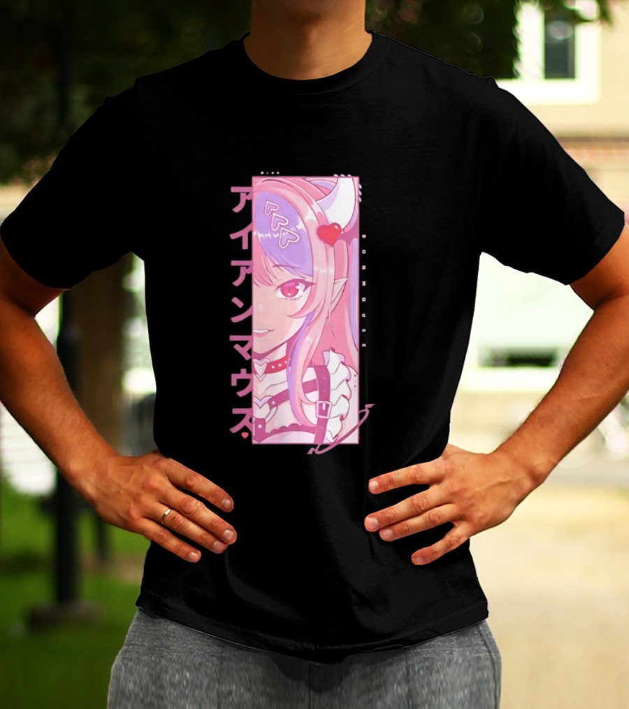 Ironmouse VTuber Kawaii Anime Katakana Panel T-Shirt