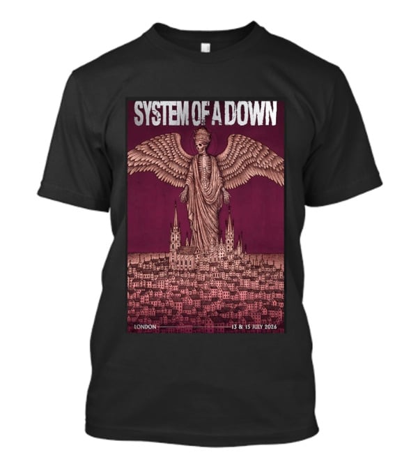 System Of A Down London Concert July 13 15 2026 Angel T-Shirt