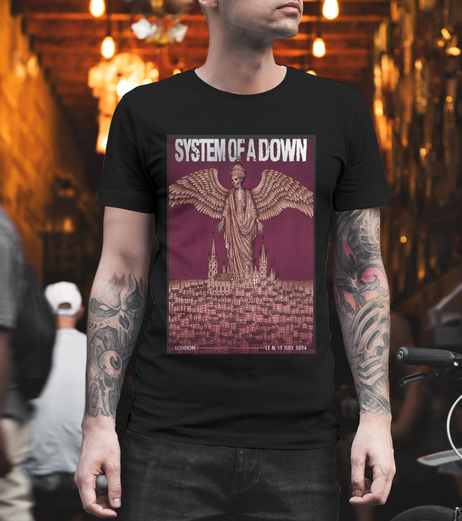 System Of A Down London Concert July 13 15 2026 Angel T-Shirt