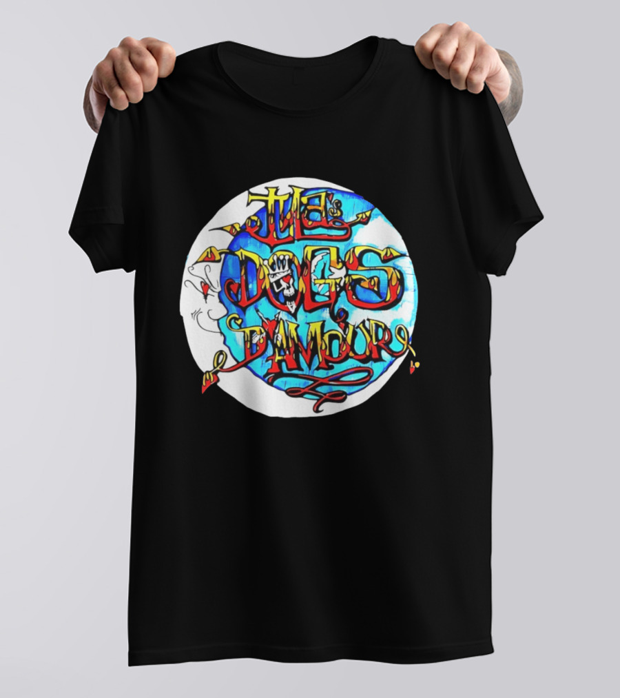 The Dogs D'Amour Iconic Band Logo Vibrant Skull T-Shirt