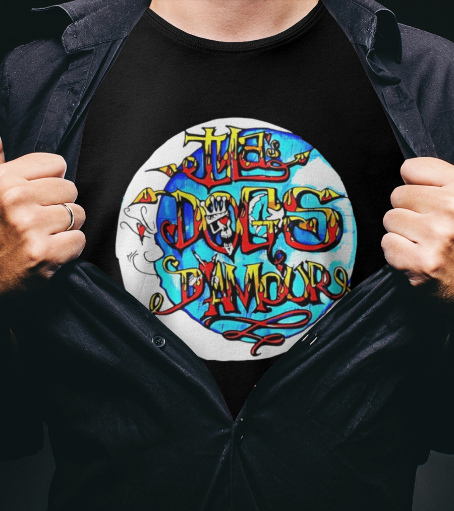 The Dogs D'Amour Iconic Band Logo Vibrant Skull T-Shirt