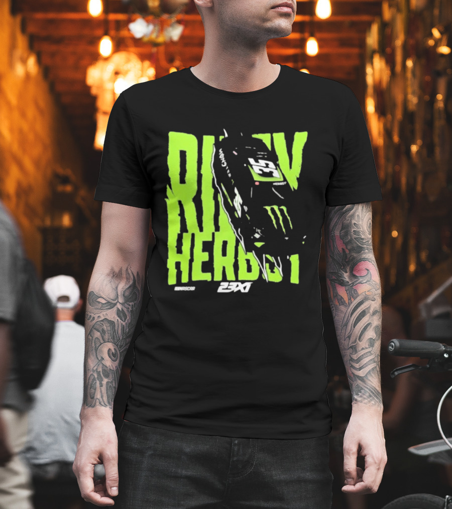 Riley Herbst 2023 23XI NASCAR Monster Energy Racing 98 T-Shirt
