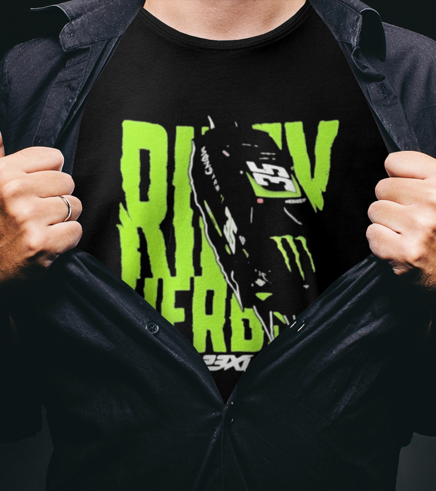 Riley Herbst 2023 23XI NASCAR Monster Energy Racing 98 T-Shirt