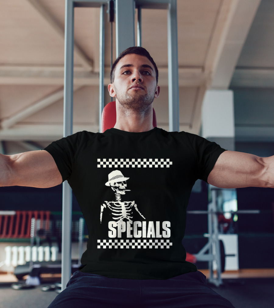 The Specials Skeleton Ska Band 2 Tone Distressed T-Shirt