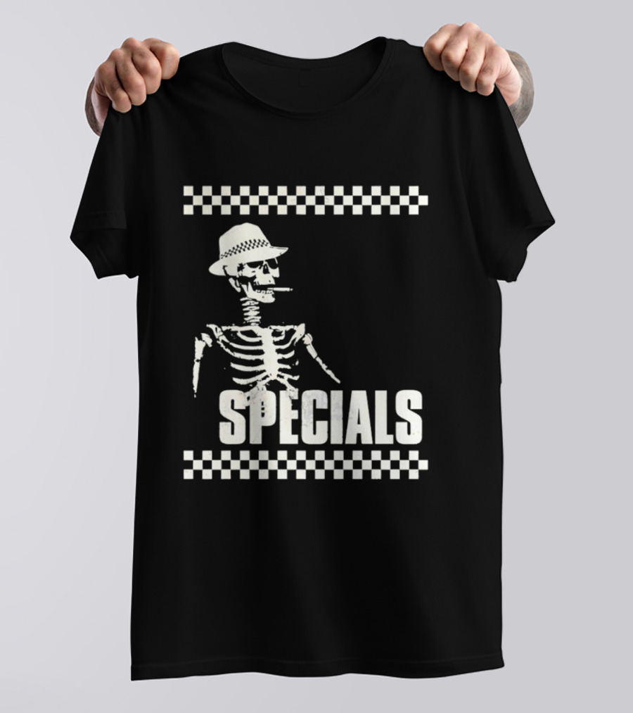The Specials Skeleton Ska Band 2 Tone Distressed T-Shirt