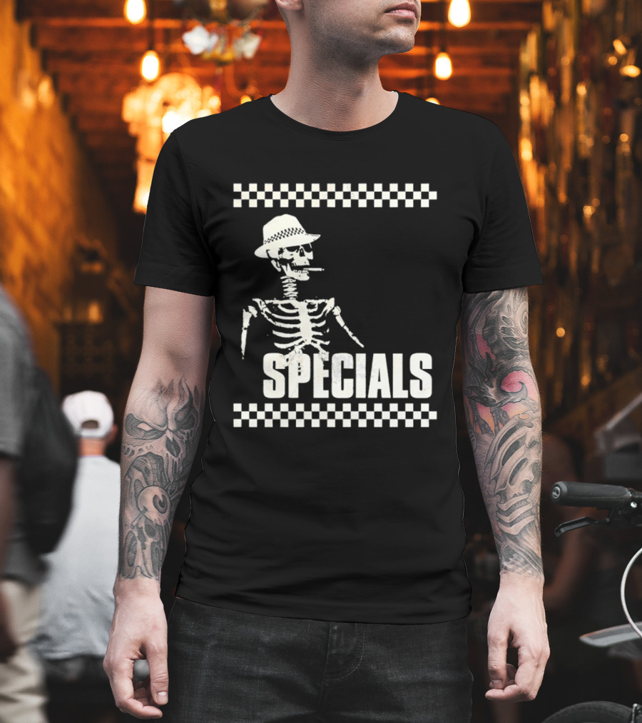 The Specials Skeleton Ska Band 2 Tone Distressed T-Shirt