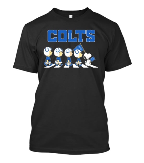 Peanuts Characters March Abbey Road Indianapolis Colts T-Shirt