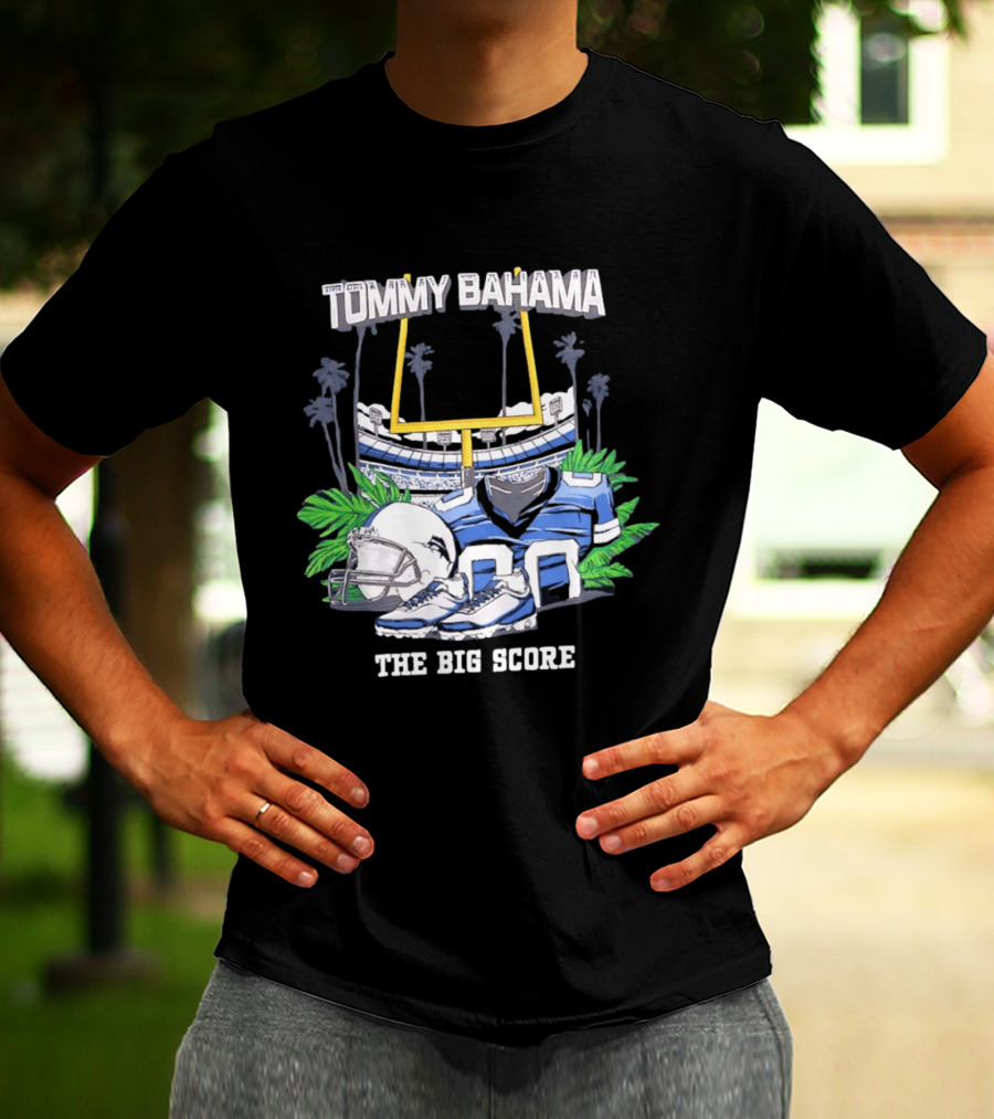 Tommy Bahama The Big Score Football Stadium Jersey And Gear T-Shirt