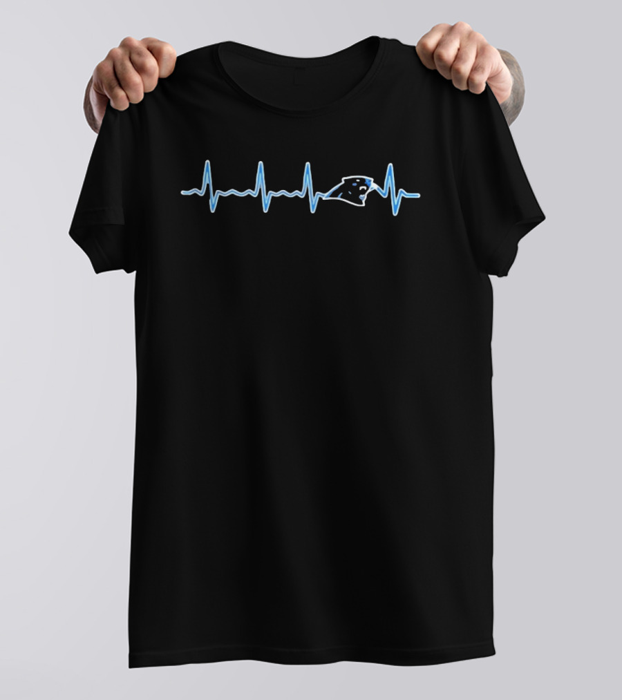 Heartbeat Love Carolina Panthers Football T-Shirt
