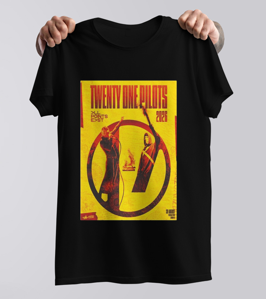 Twenty One Pilots All Points East 2026 Victoria Park London August 30 Tour T-Shirt