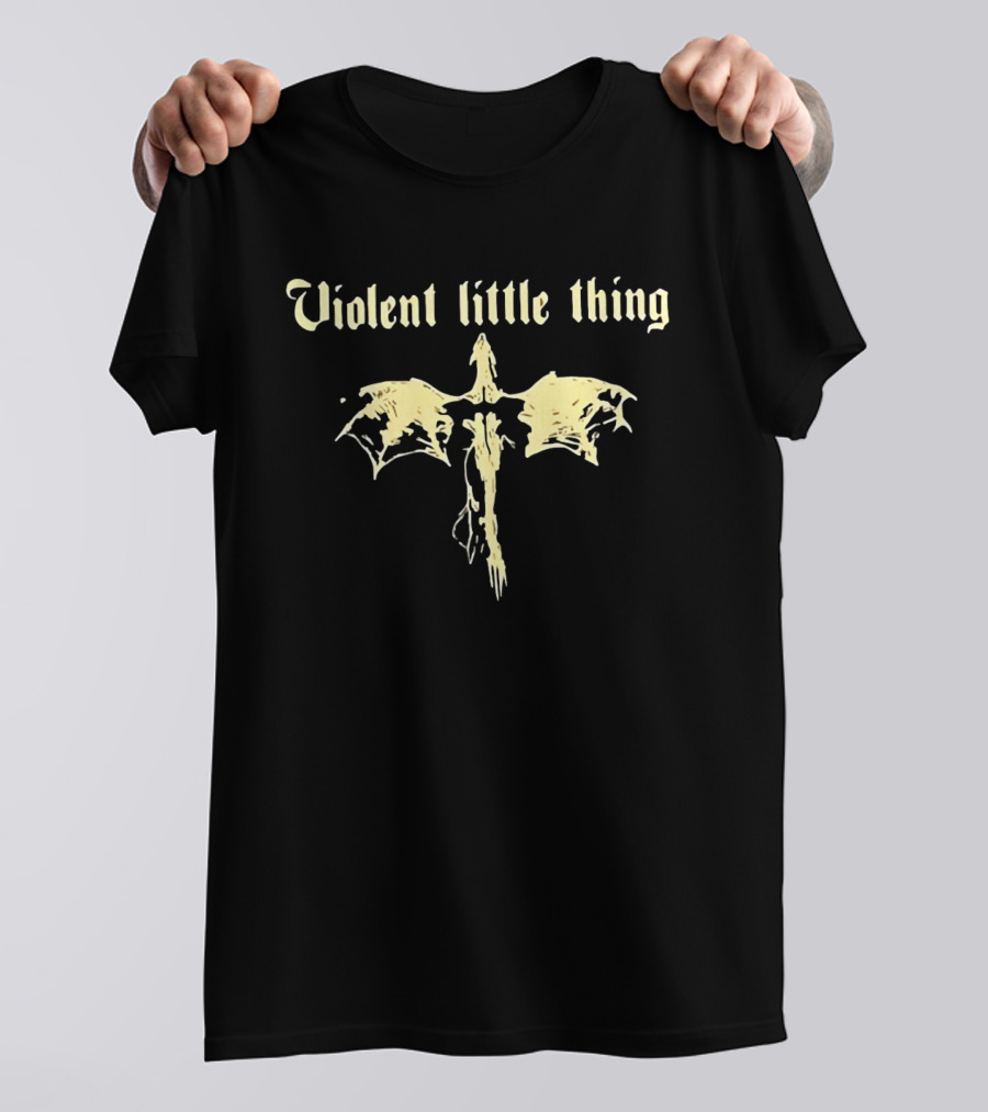 Violent Little Thing Dragon Fantasy Gothic T-Shirt