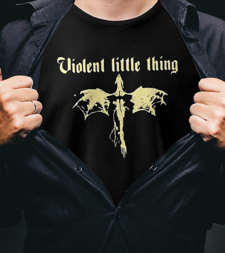 Violent Little Thing Dragon Fantasy Gothic T-Shirt