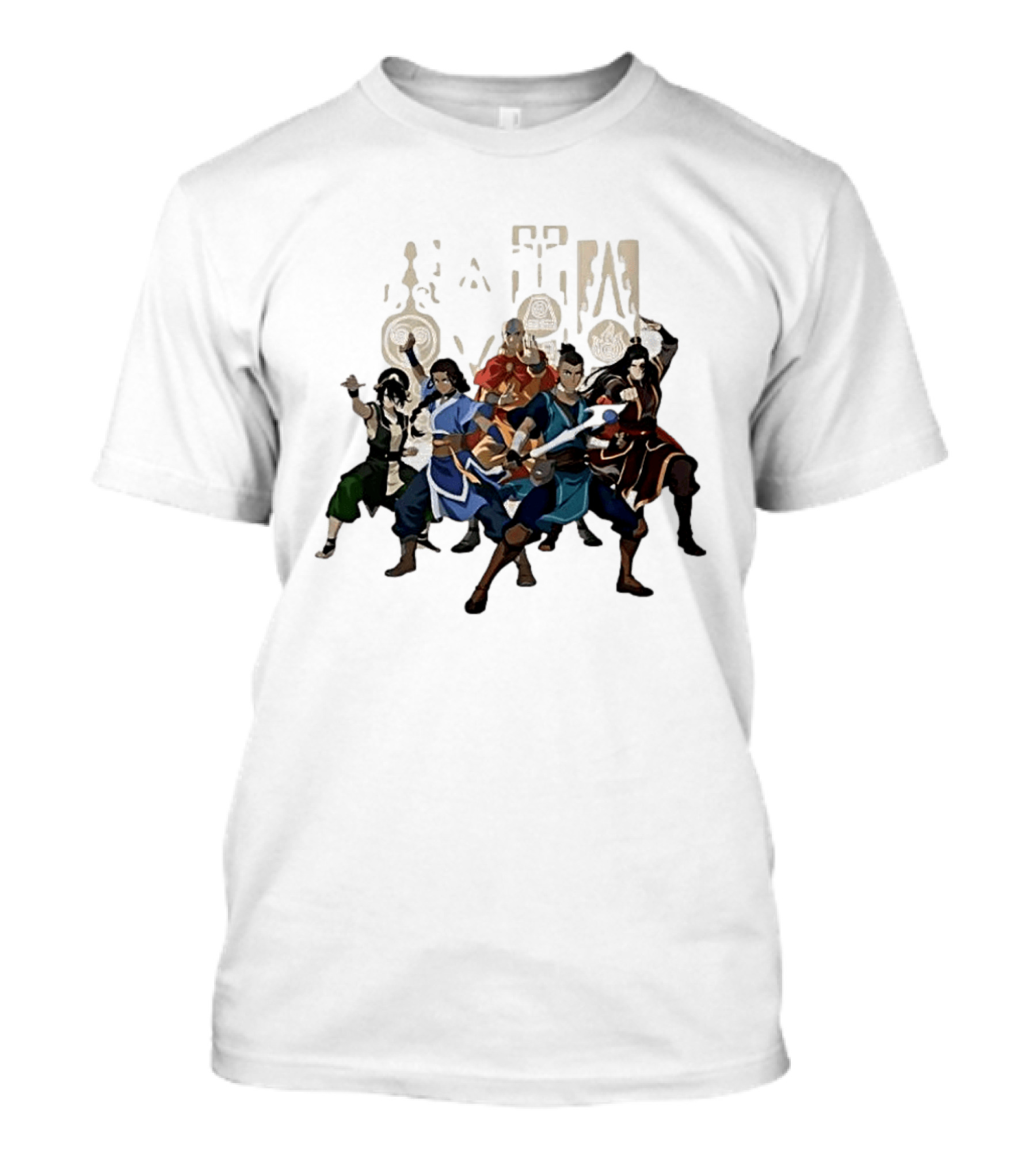Avatar The Last Airbender Aang Katara Toph Sokka Zuko Elemental T-Shirt