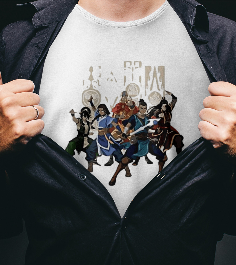 Avatar The Last Airbender Aang Katara Toph Sokka Zuko Elemental T-Shirt