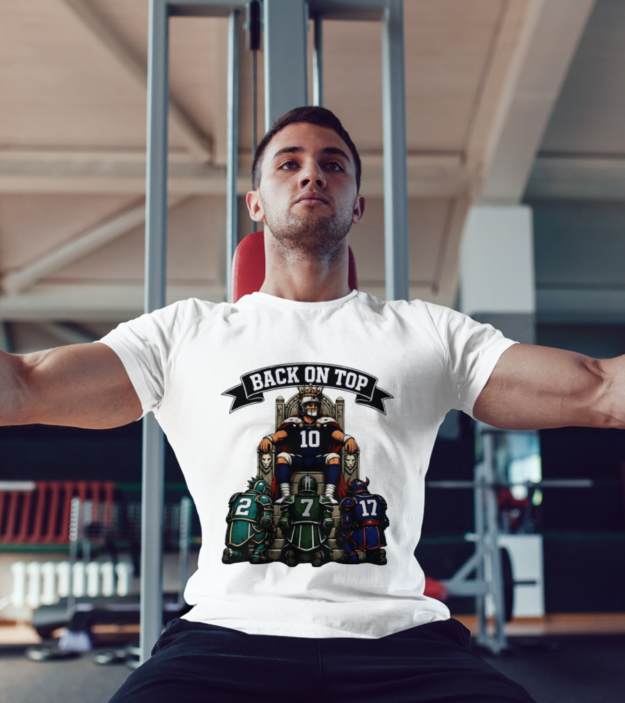 Back On Top Football Jersey Number 10 Quarterback With Throne And Rivals T-Shirt
