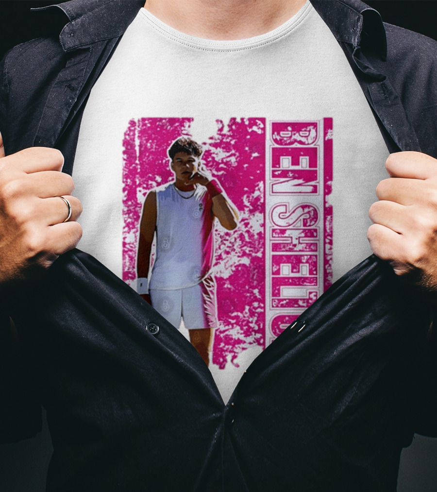 Ben Shelton Tennis Star Distressed Pink T-Shirt