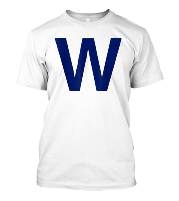 Chicago Cubs Blue W Baseball Team Victory T-Shirt
