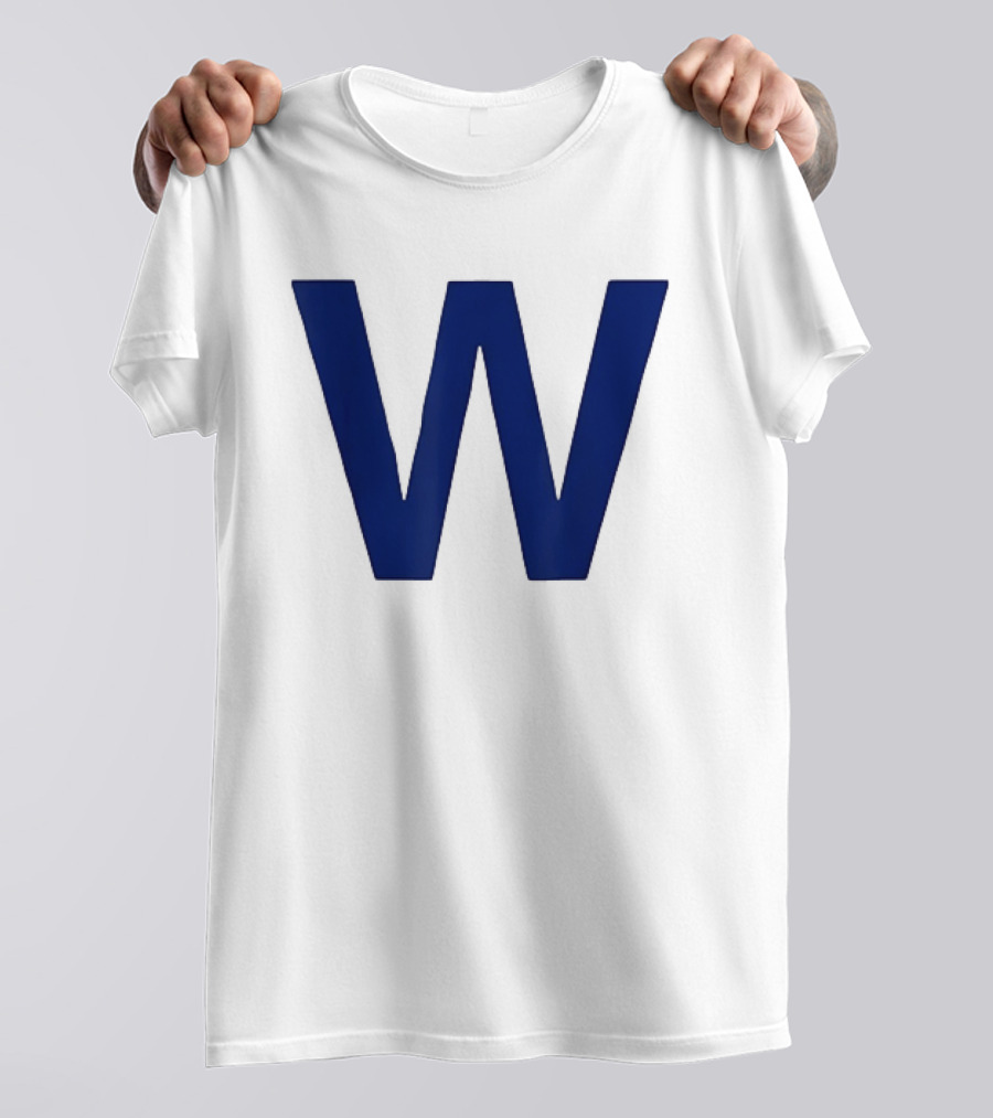 Chicago Cubs Blue W Baseball Team Victory T-Shirt