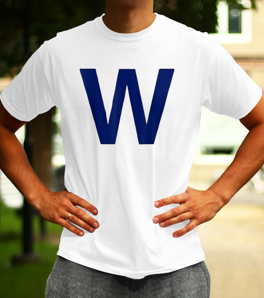 Chicago Cubs Blue W Baseball Team Victory T-Shirt