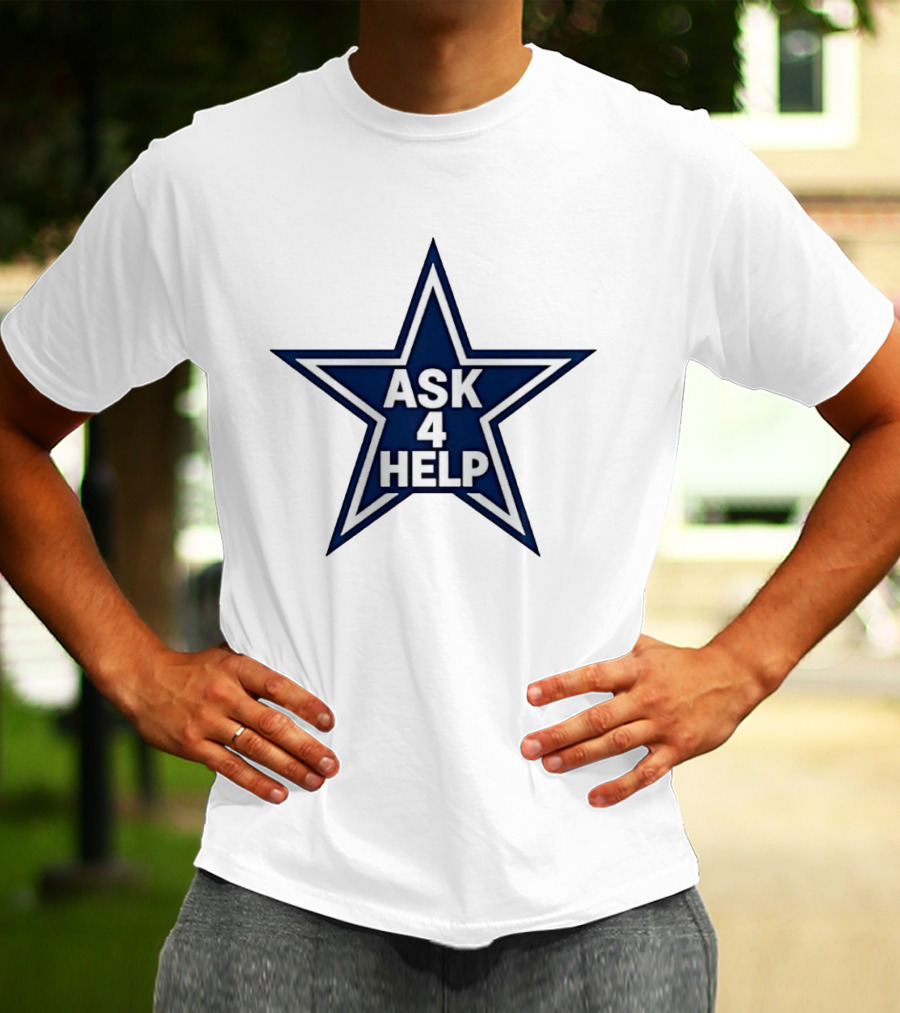 Dallas Cowboys Classic Ask 4 Help Star T-Shirt