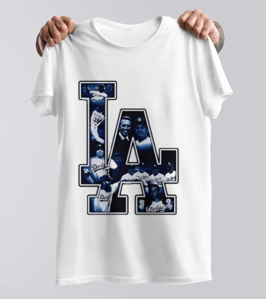 Los Angeles Dodgers Legends LA MLB Baseball Team Vintage Photography T-Shirt