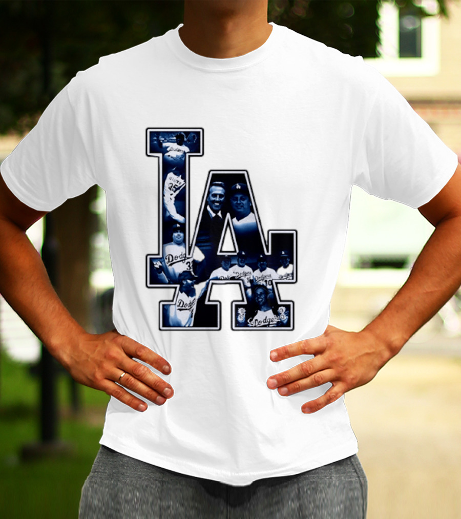 Los Angeles Dodgers Legends LA MLB Baseball Team Vintage Photography T-Shirt