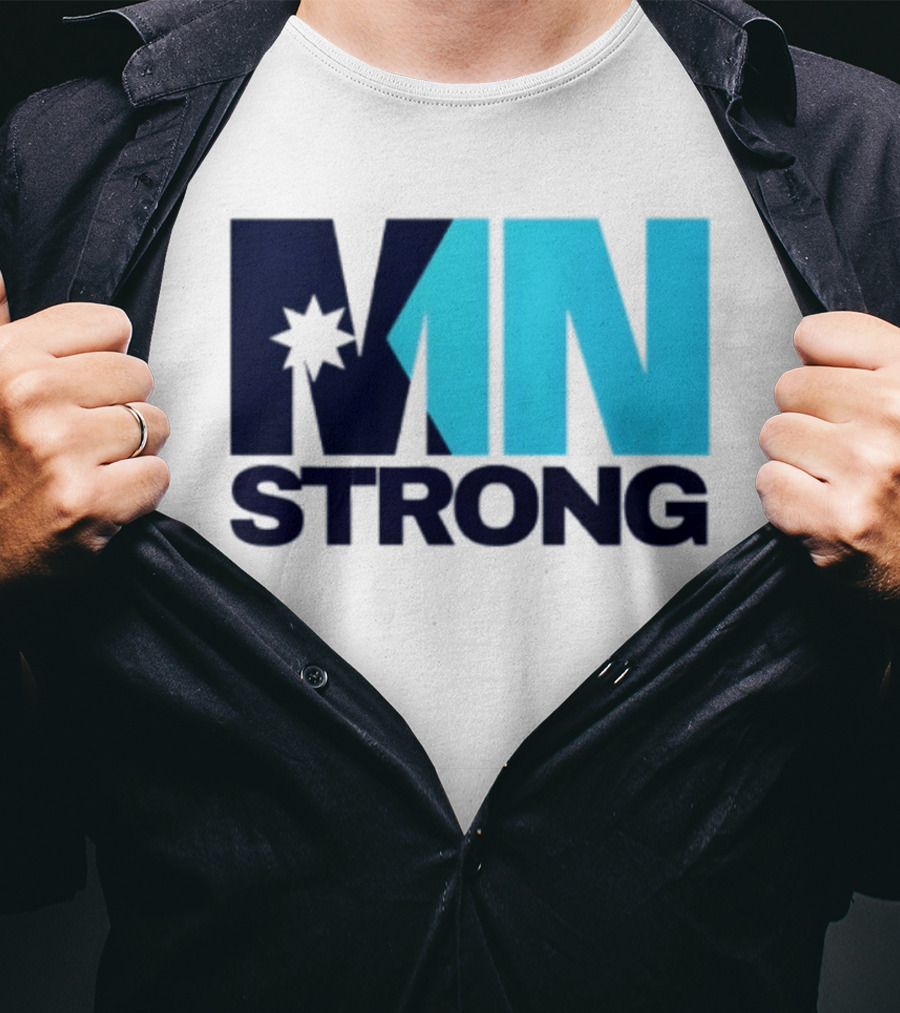 MN Strong Minneapolis Minnesota Kiss Cut Star T-Shirt