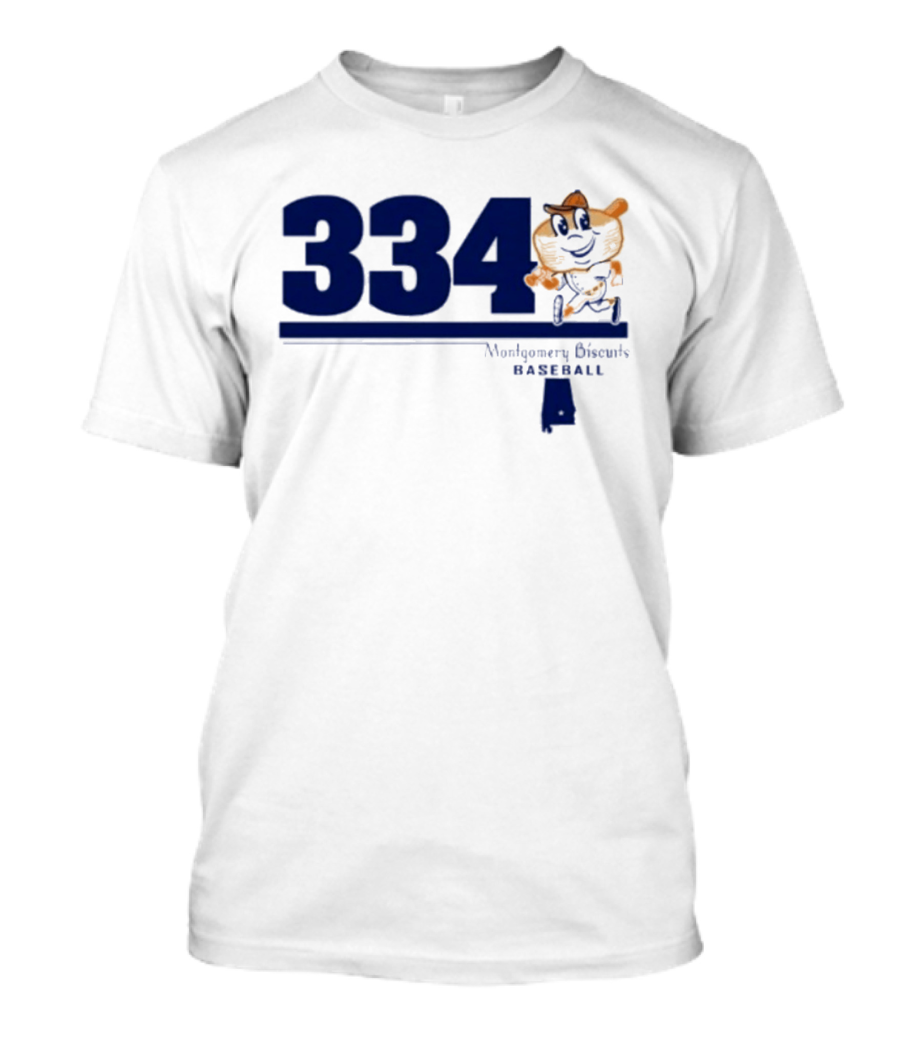 Montgomery Biscuits Baseball 334 Biscuits T-Shirt