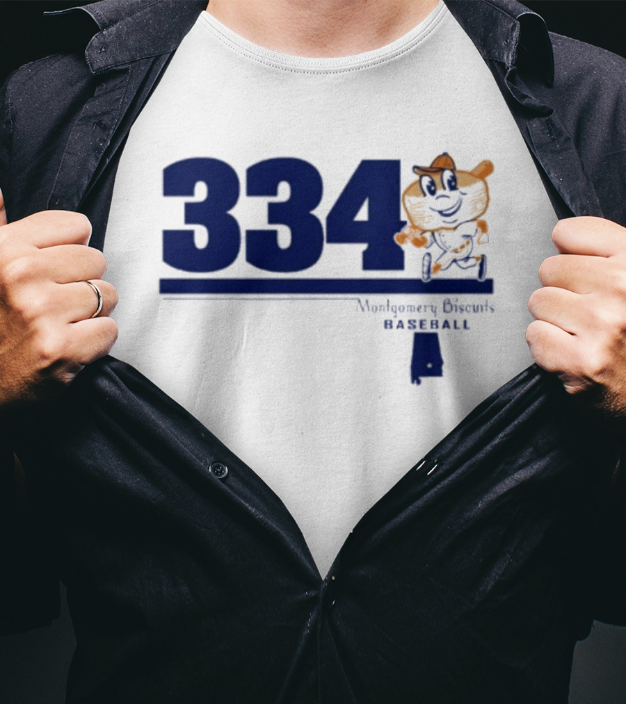 Montgomery Biscuits Baseball 334 Biscuits T-Shirt
