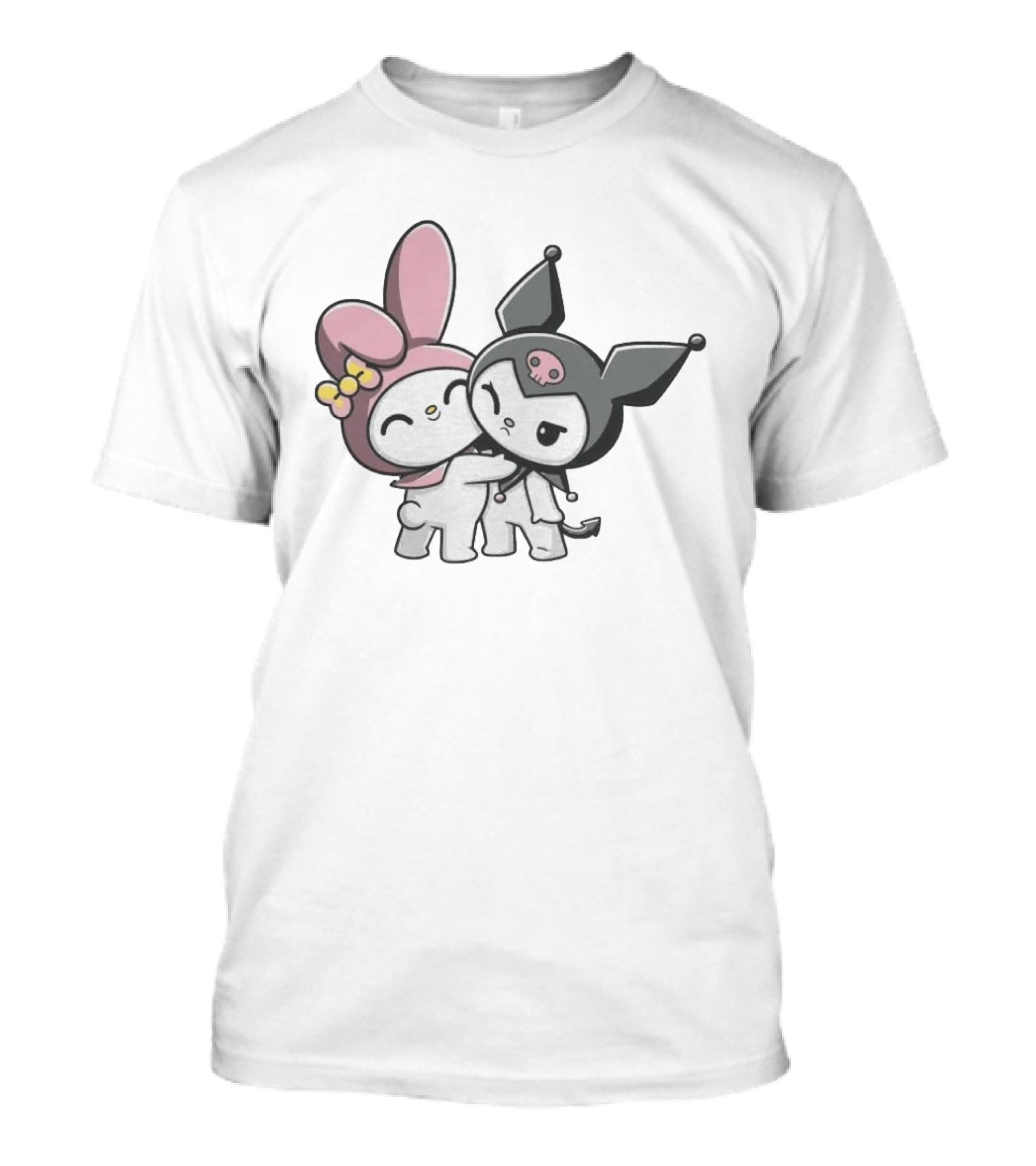 Sanrio My Melody And Kuromi Hugging Cute Characters T-Shirt