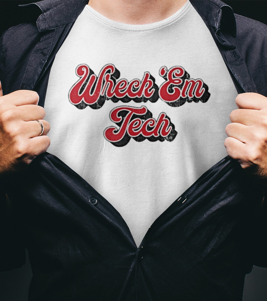 Wreck Em Tech Classic Texas Tech 70s Script T-Shirt