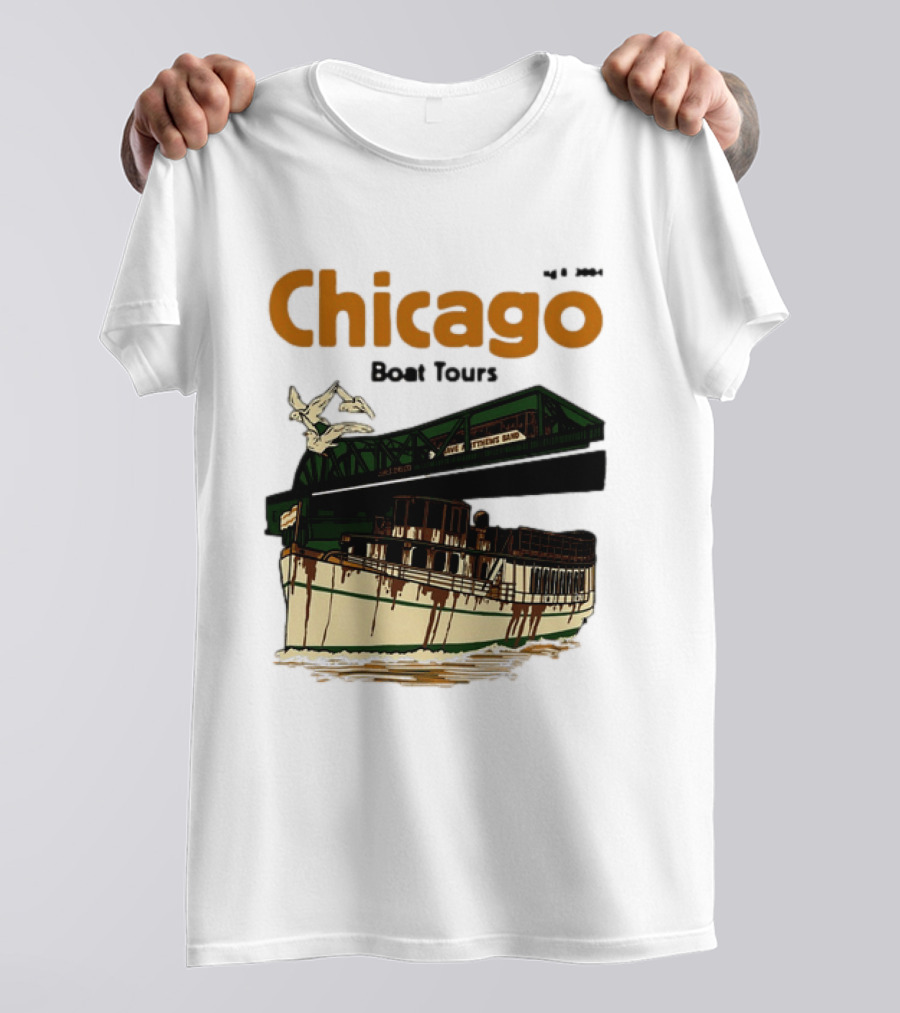 Dave Matthews Band Chicago Boat Tours August 8 2004 Vintage Concert T-Shirt