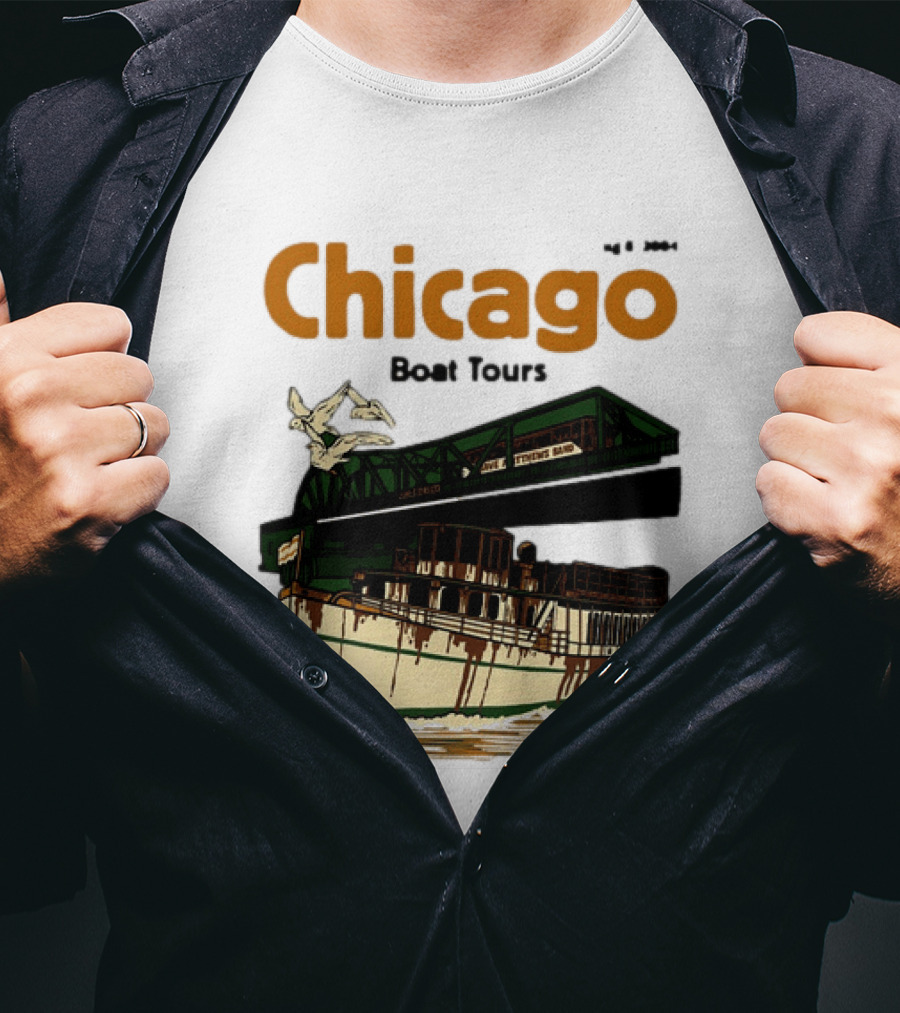 Dave Matthews Band Chicago Boat Tours August 8 2004 Vintage Concert T-Shirt