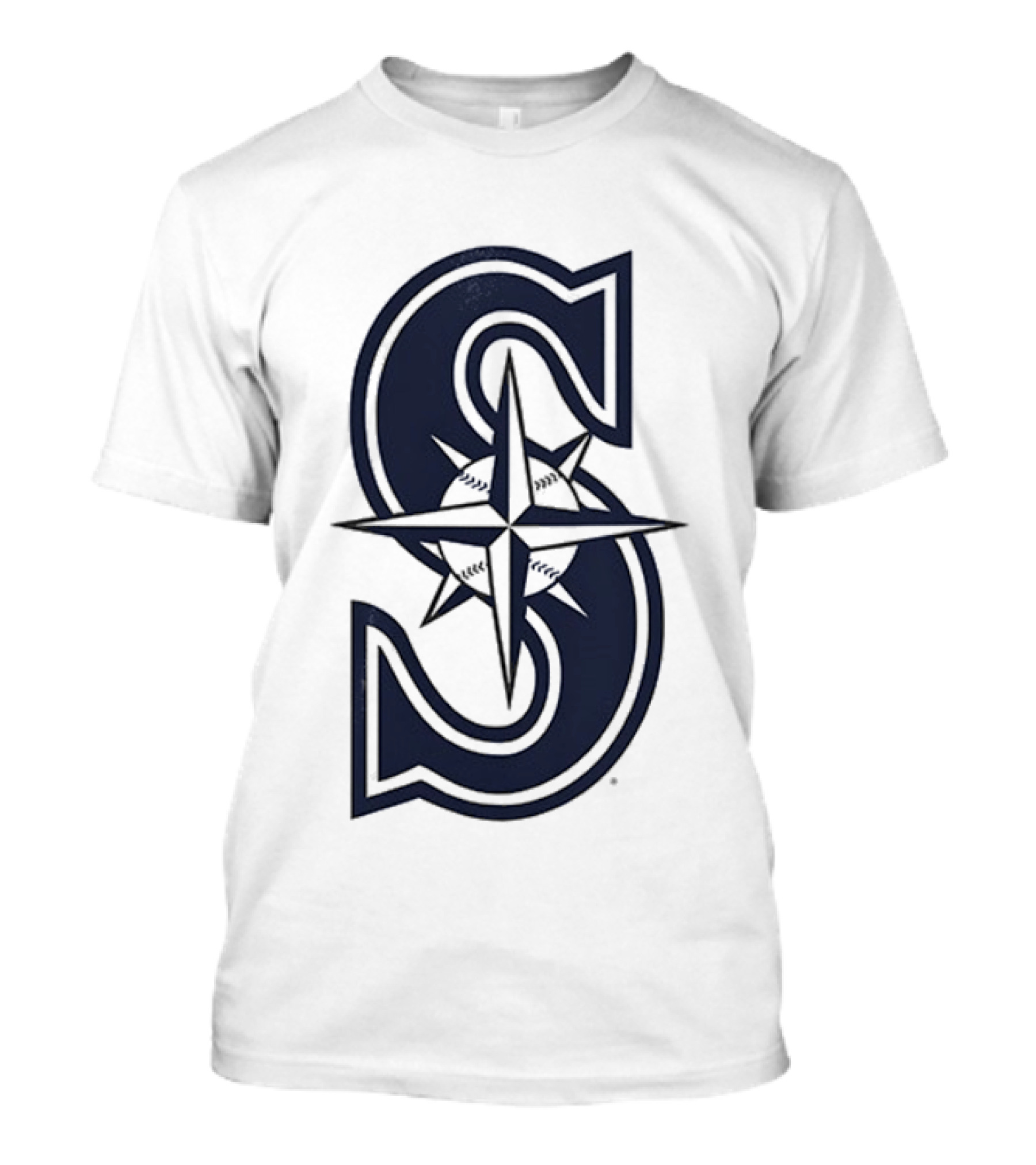 Seattle Mariners Tridents Up Compass Rose Iconography T-Shirt