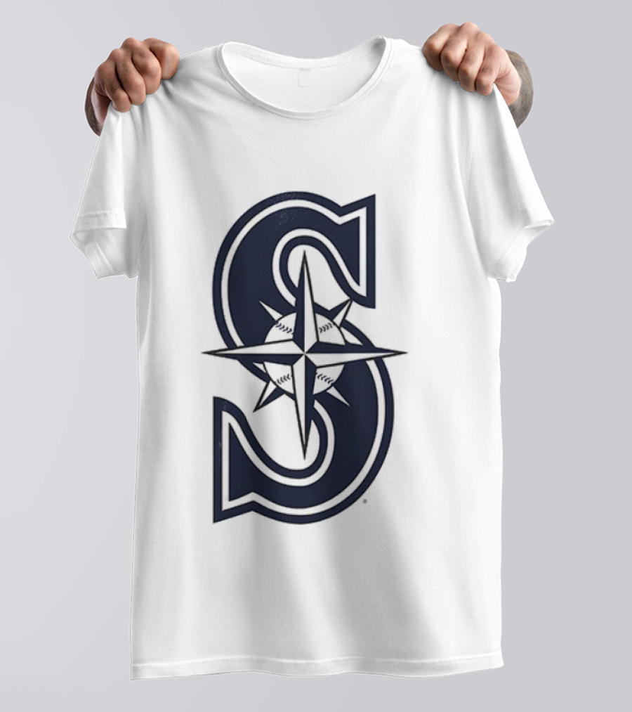 Seattle Mariners Tridents Up Compass Rose Iconography T-Shirt